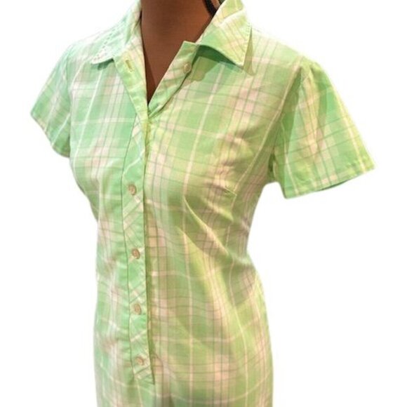 VINTAGE 1960’s Country Miss Green Plaid Dress in Excellent Condition! - Picture 3 of 7